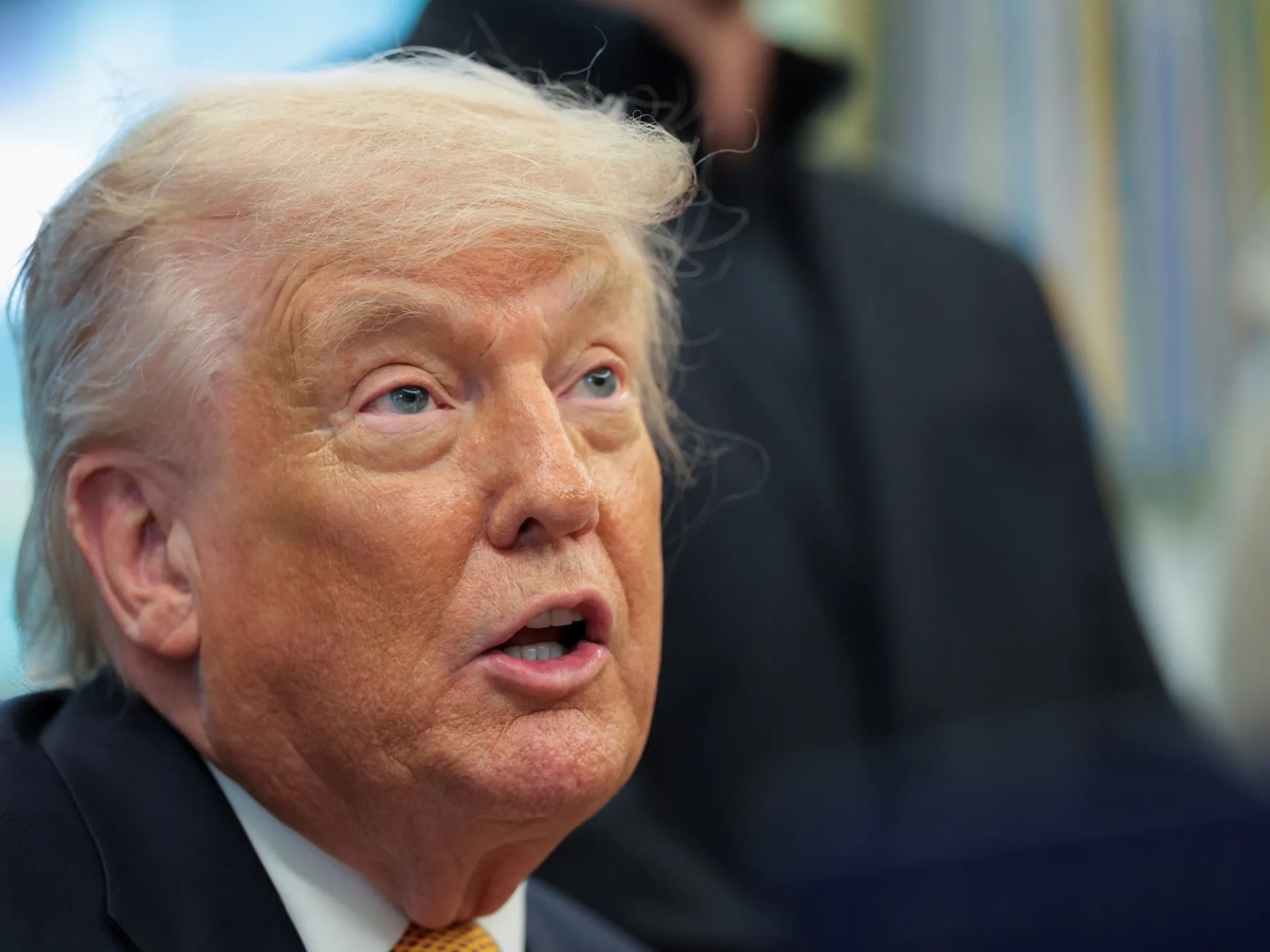 President Donald Trump, who set the July 4 deadline for the EU to implement the trade deal, speaks in Washington. Source: Al Jazeera