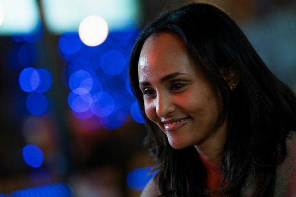 Melat Kiros, who defeated longtime Rep. Diana DeGette in Denver's Democratic primary. Source: PBS NewsHour via AP